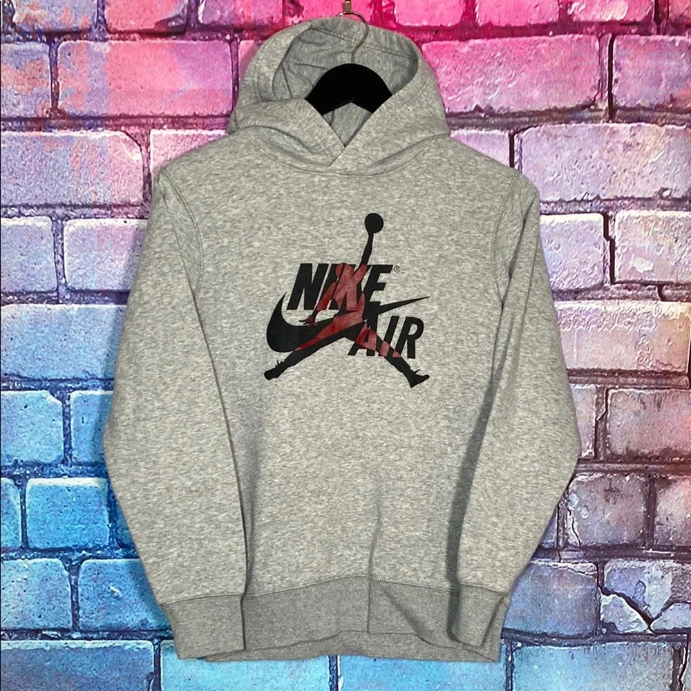 Nike Air Gray Hoodie Large Kids